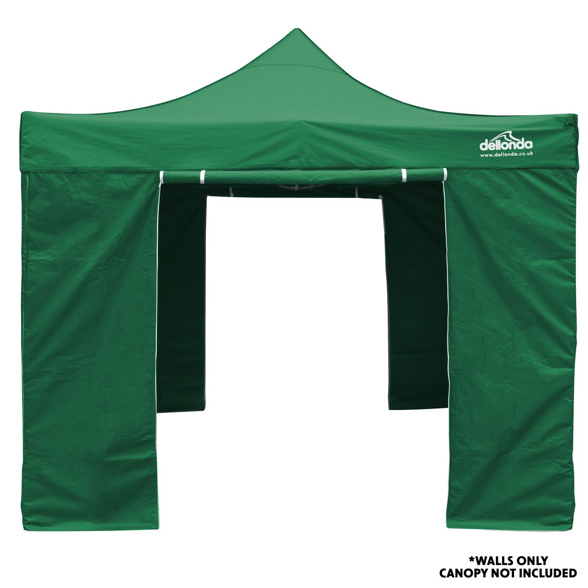 Dellonda Premium Gazebo/Marquee Side Walls/Doors/Windows, Fits 3 x 3m Models - Dark Green - Image 2