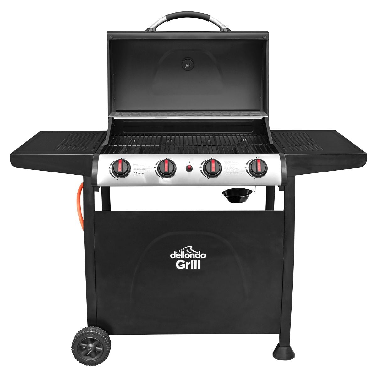 Dellonda 4 Burner Gas BBQ Grill with Piezo Ignition & Thermometer - Image 5