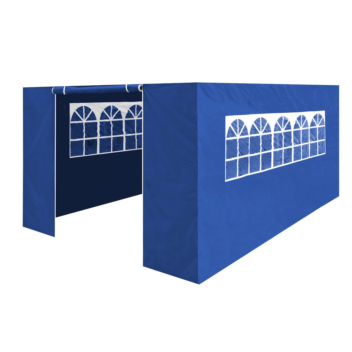 Dellonda Premium Side Walls/Doors/Windows for Gazebo/Marquee, Fits 3 x 4.5m Models - Blue - Image 1