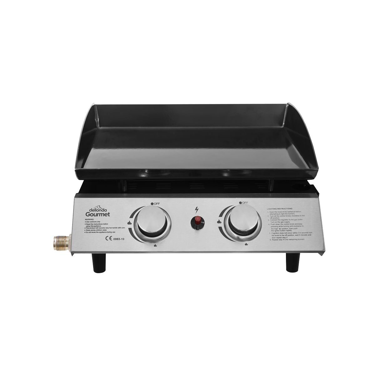 Dellonda 2 Burner Portable Gas Plancha - Image 6