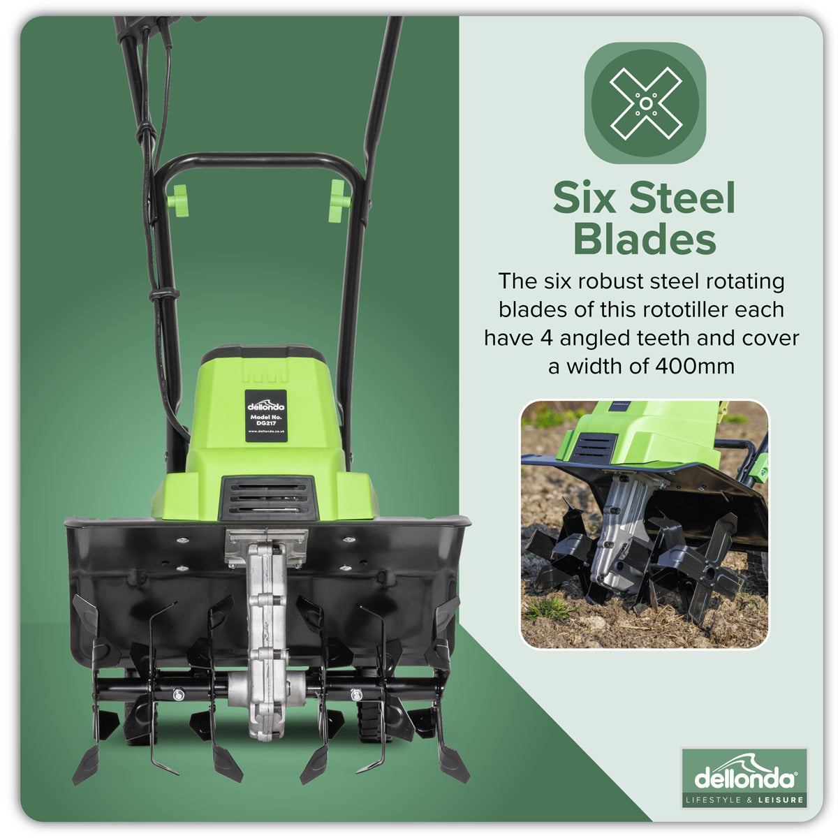 Dellonda Electric Tiller/Cultivator 1500W DG217