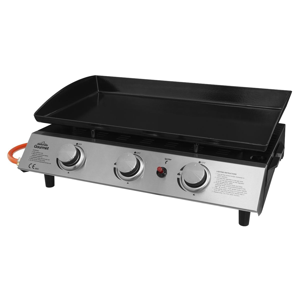 Dellonda 3 Burner Portable Gas Plancha - Image 2