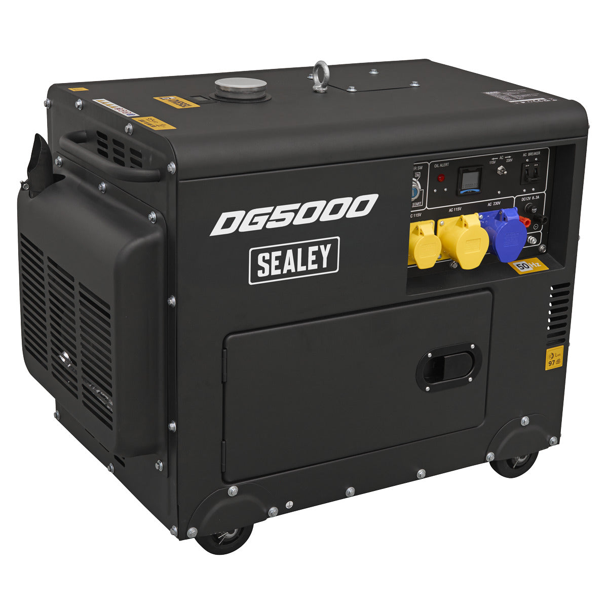 Sealey 5000W Diesel Generator 4-Stroke Engine 110/230V DG5000