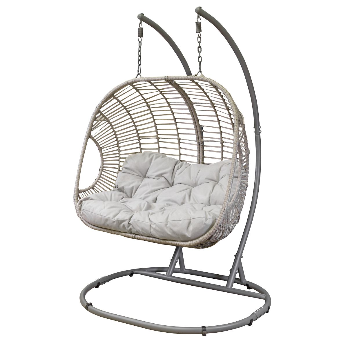 Dellonda Double Swinging Egg Chair with Cushion - DG61
