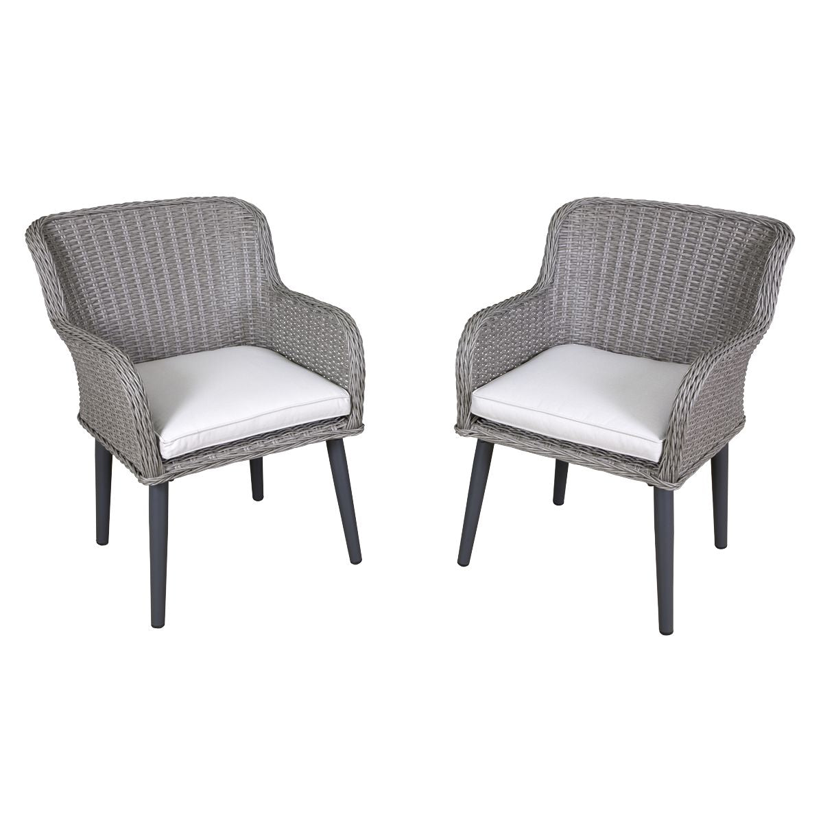 Dellonda Buxton Rattan Wicker Outdoor Chairs Set 2pc - DG76