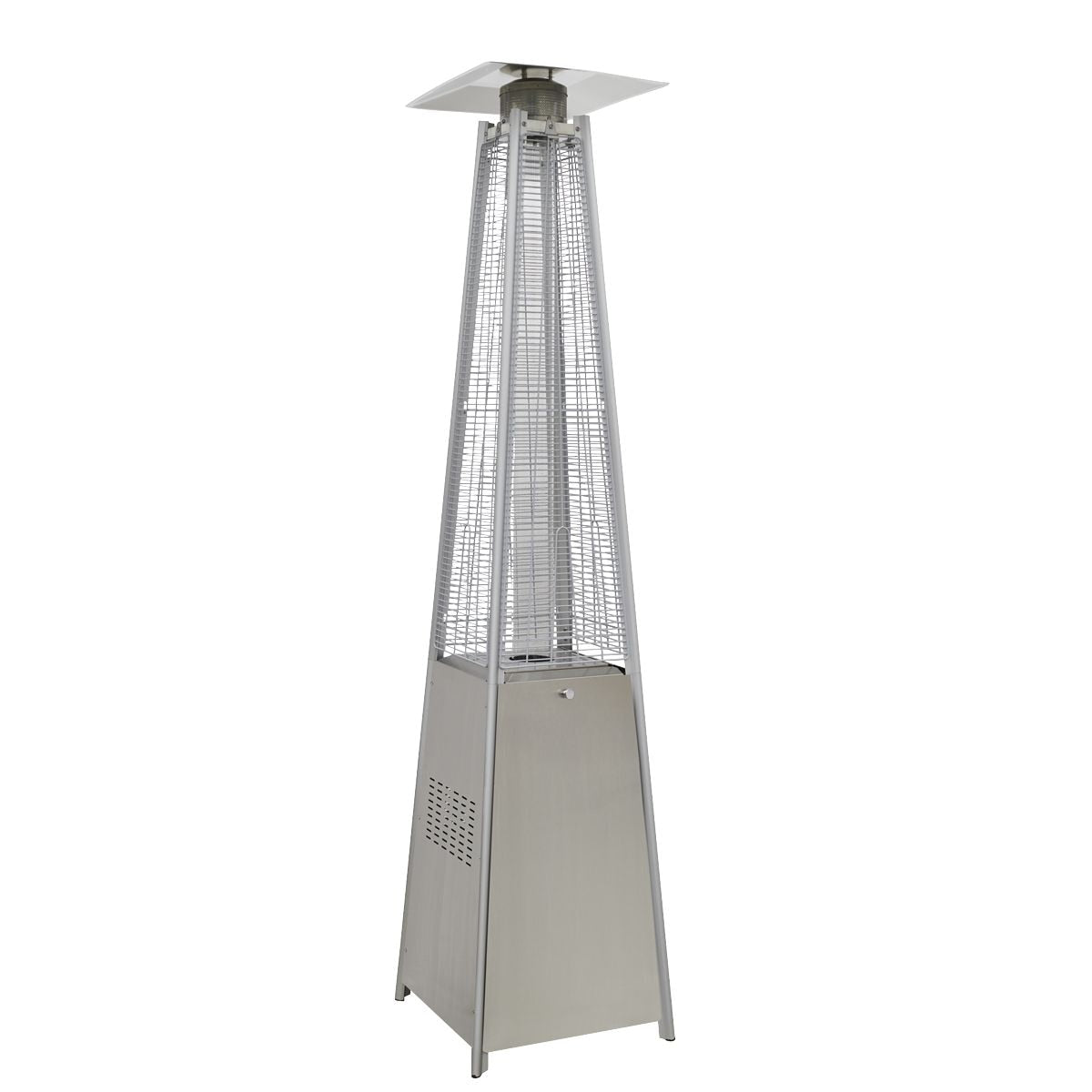 Dellonda 13kW Pyramid Gas Patio Heater 13kW Commercial/Garden Use - Stainless Steel - DG99