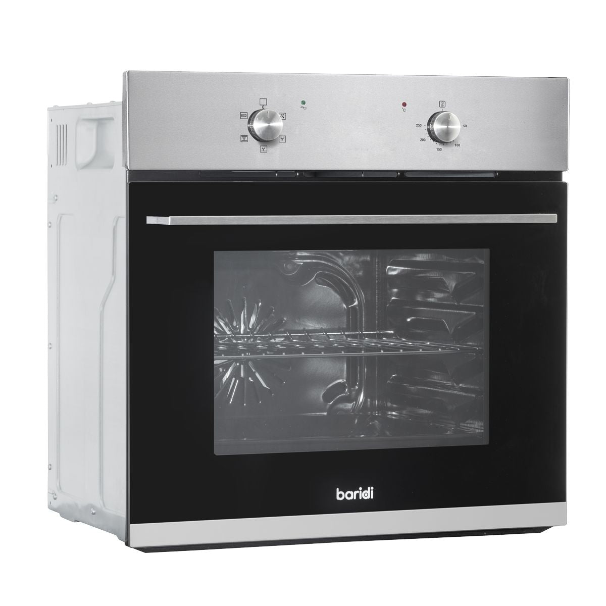 Baridi Integrated Fan-Assisted Electric Oven 60cm 55L Capacity - Black/Stainless Steel