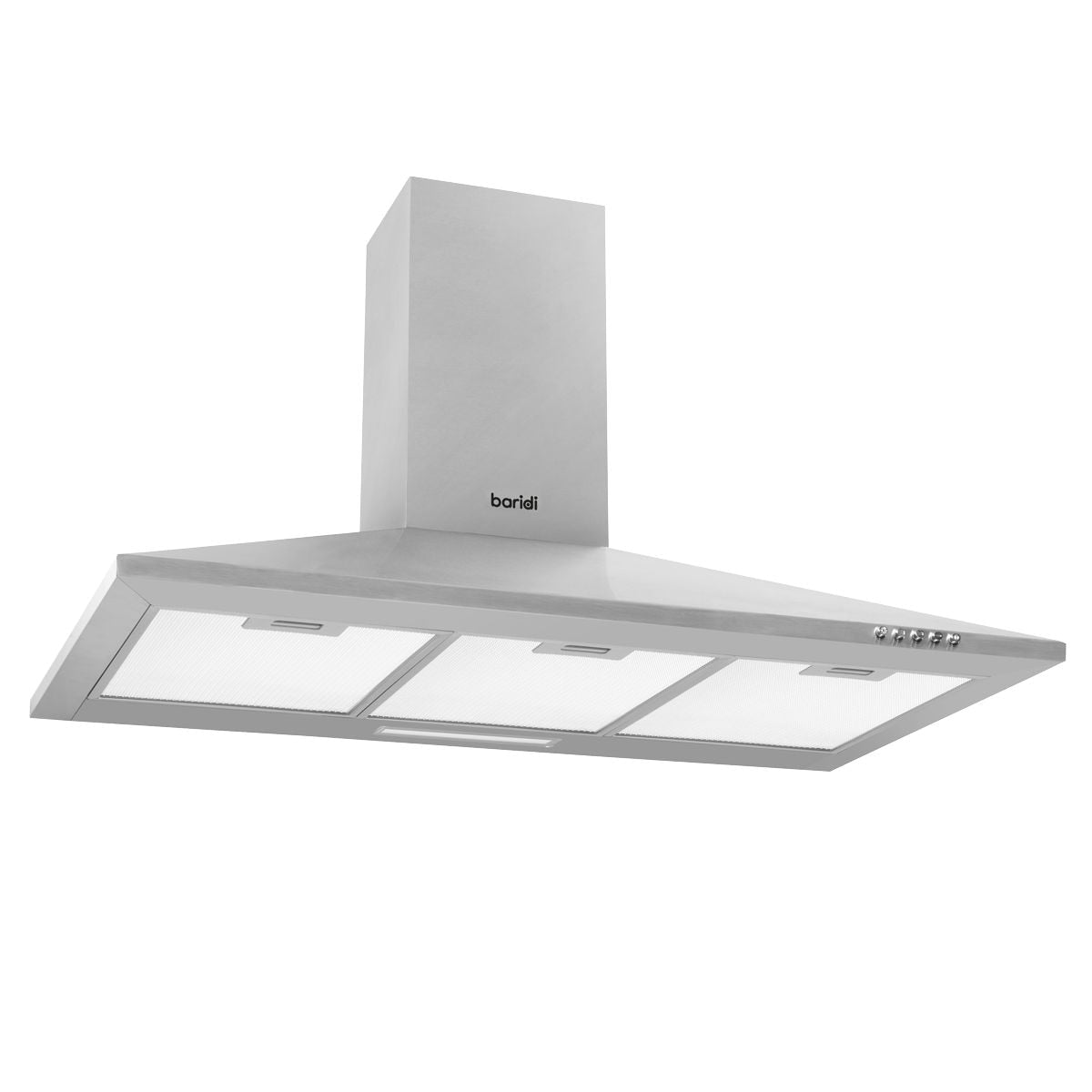 Baridi Cooker Hood with Carbon Filters 90cm - Stainless Steel
