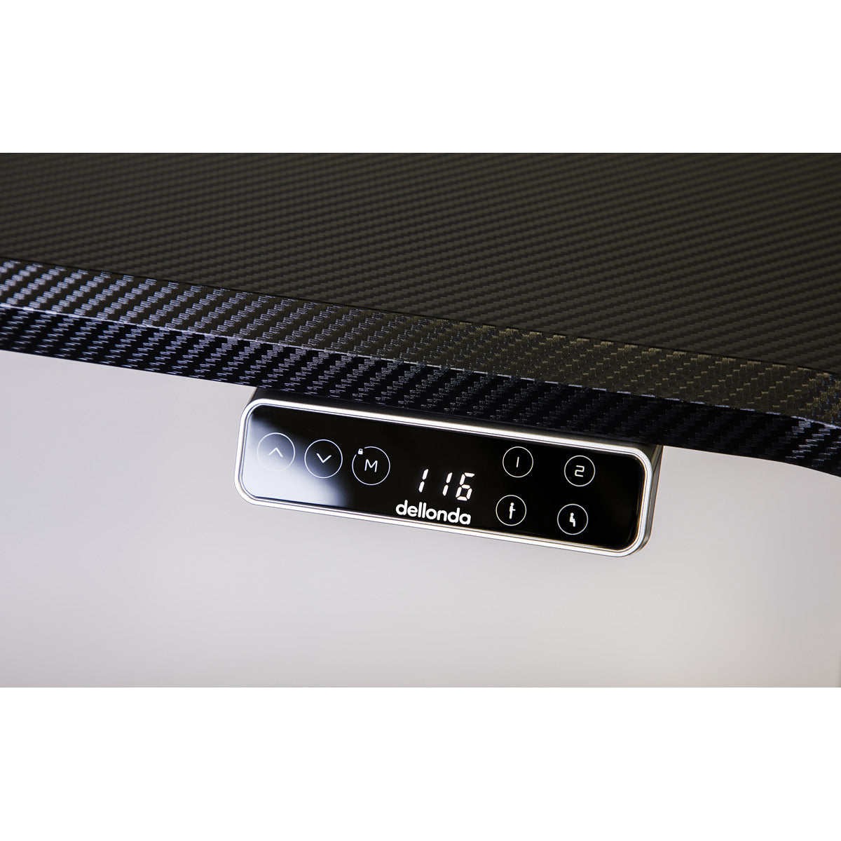 Dellonda Dual Motor Ultra-Quiet Desk Frame with Digital Controls 100kg Capacity - Black DH16