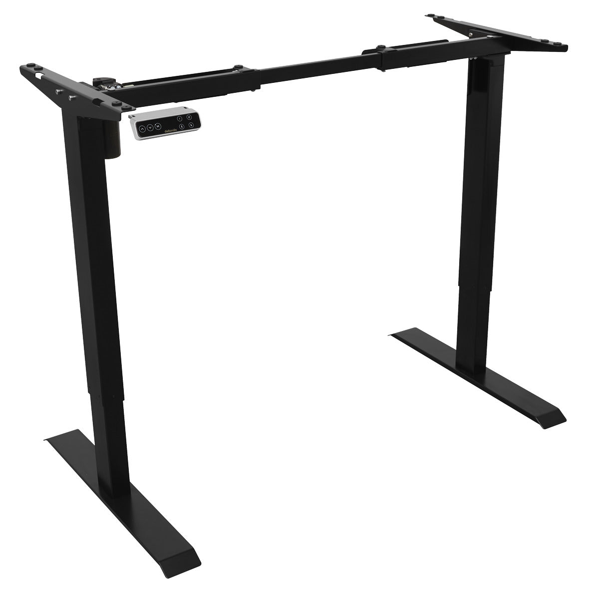Dellonda Single Motor Ultra-Quiet Adjustable-Height Desk Frame with Digital Control Panel 70kg Capacity - Black DH18