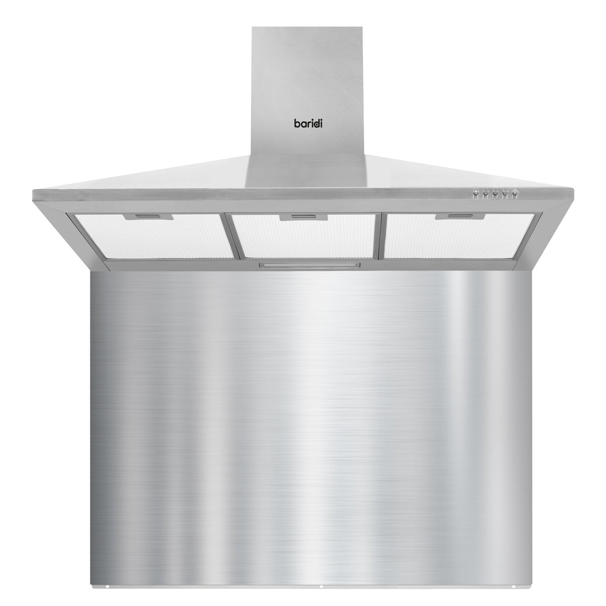 Baridi Cooker Hood with Carbon Filters & Splashback 90cm - Stainless Steel DH211