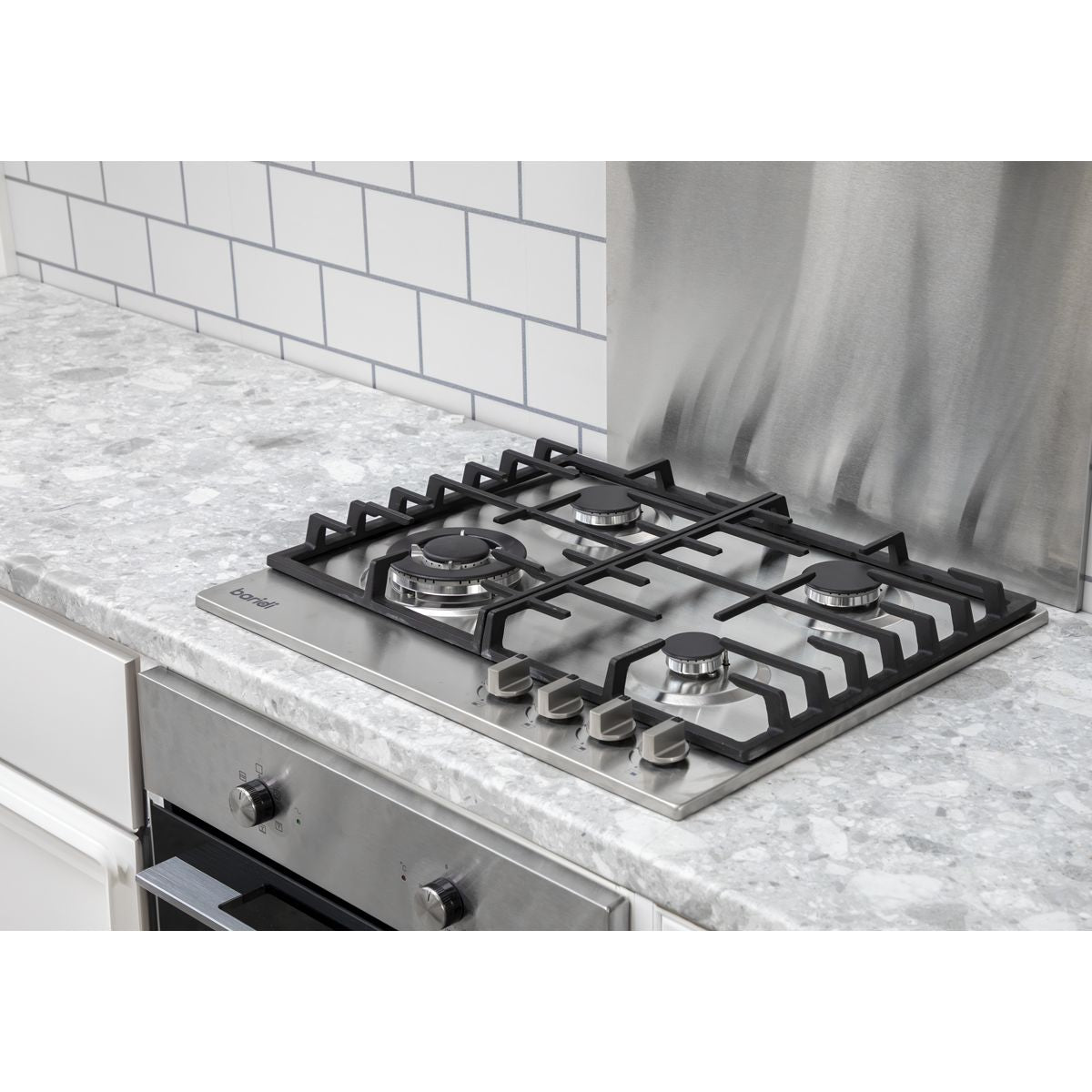 Baridi Gas Hob with 4 Cooking Zones 60cm - Stainless Steel - Image 2