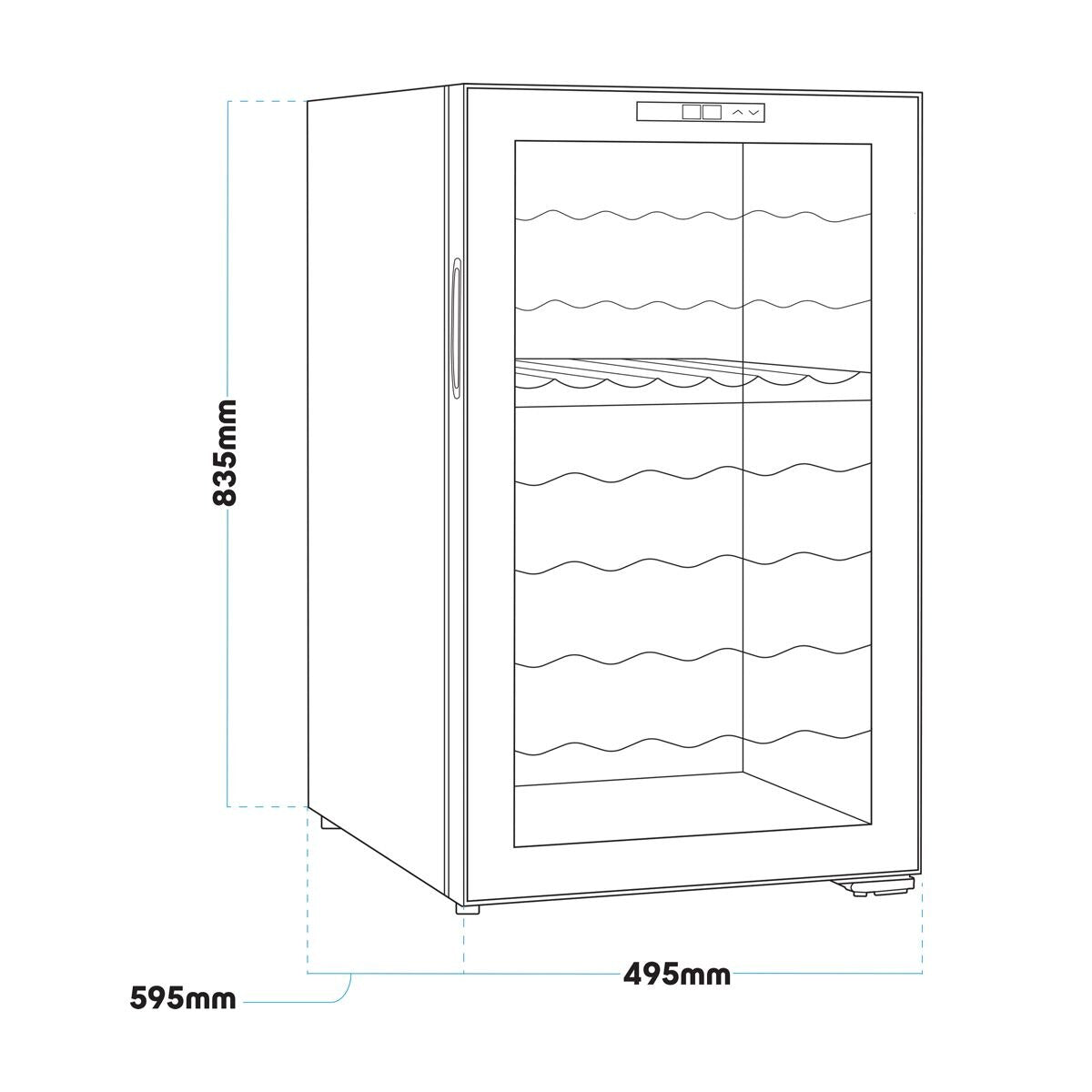 Baridi 52 Bottle Dual Zone Wine Fridge & Cooler - Image 2