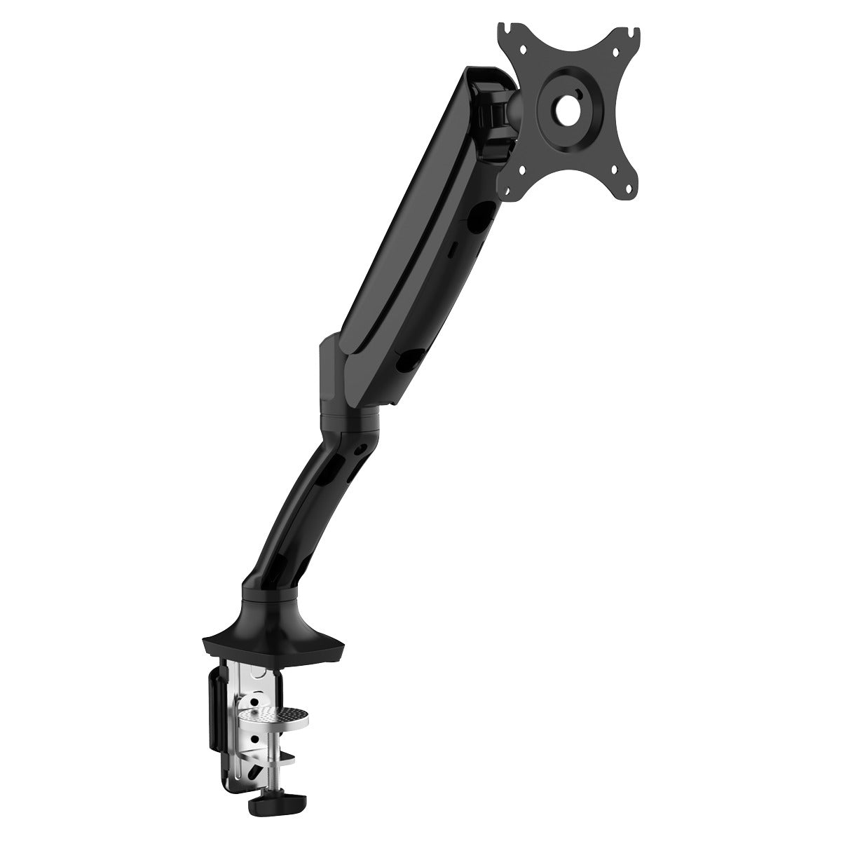 Dellonda Adjustable Single Monitor Arm with 360° Rotation - Black DH24
