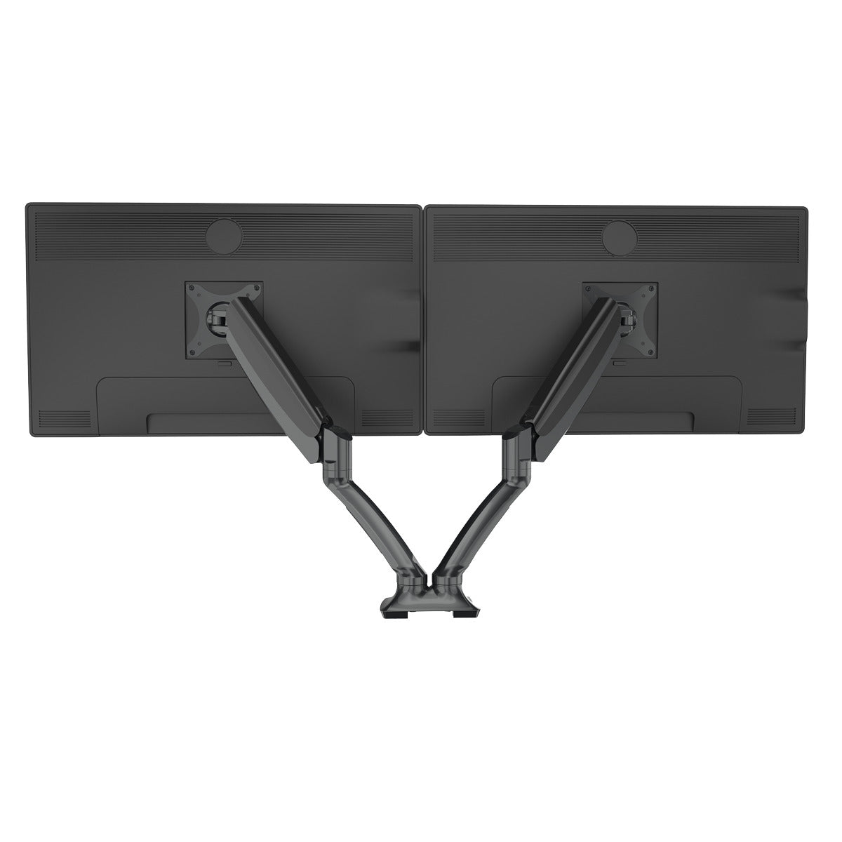 Dellonda Adjustable Double Monitor Arm with 360° Rotation - Black DH25