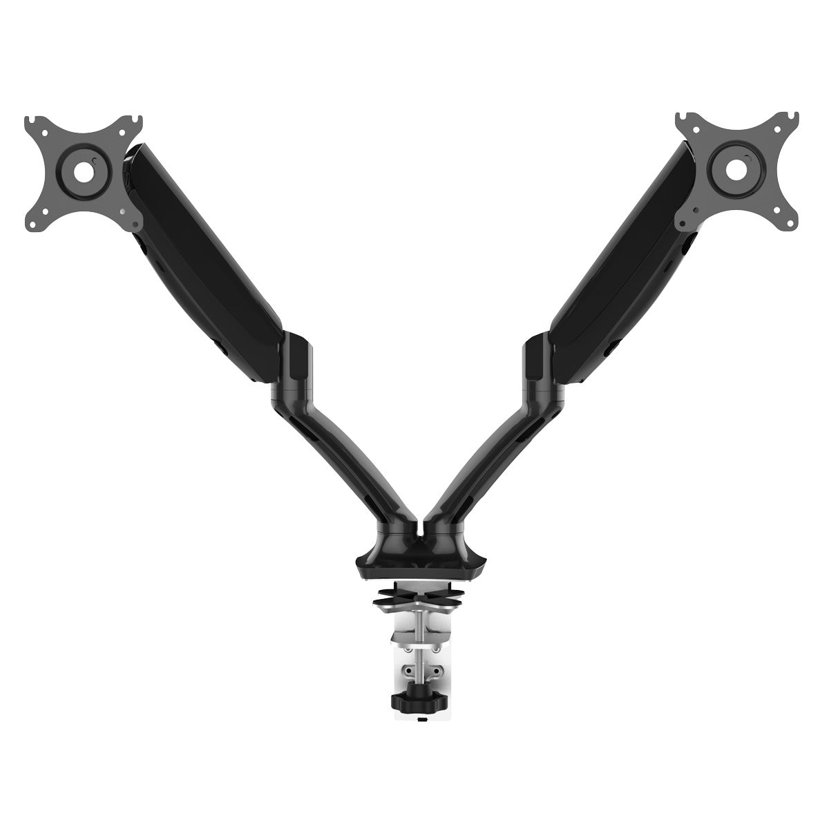 Dellonda Adjustable Double Monitor Arm with 360° Rotation - Black DH25