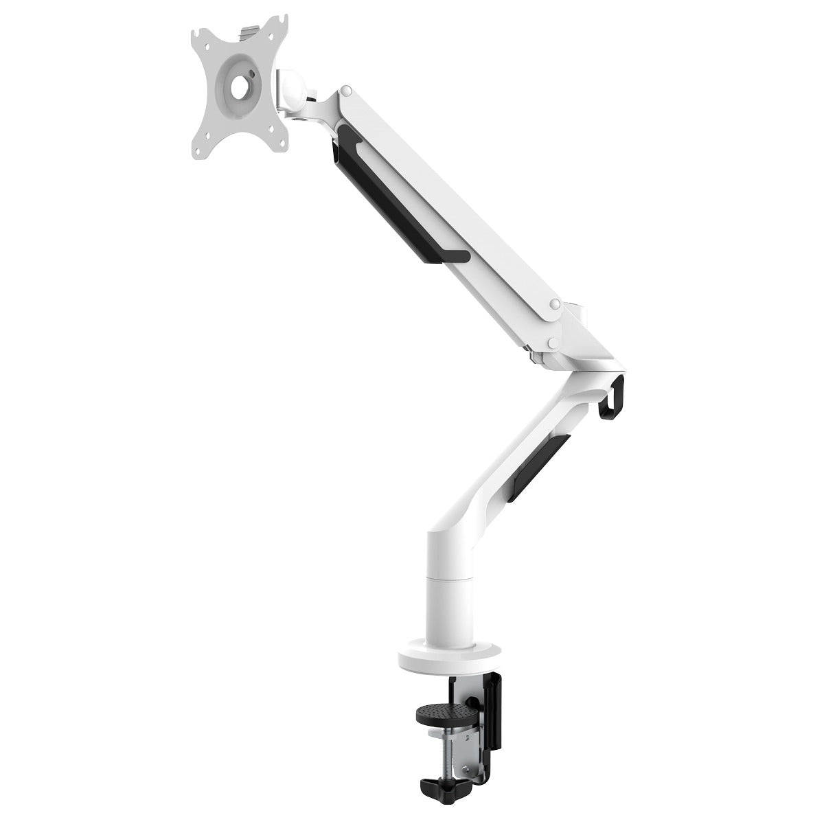 Dellonda Adjustable Single Monitor Arm with 360° Rotation - White DH26