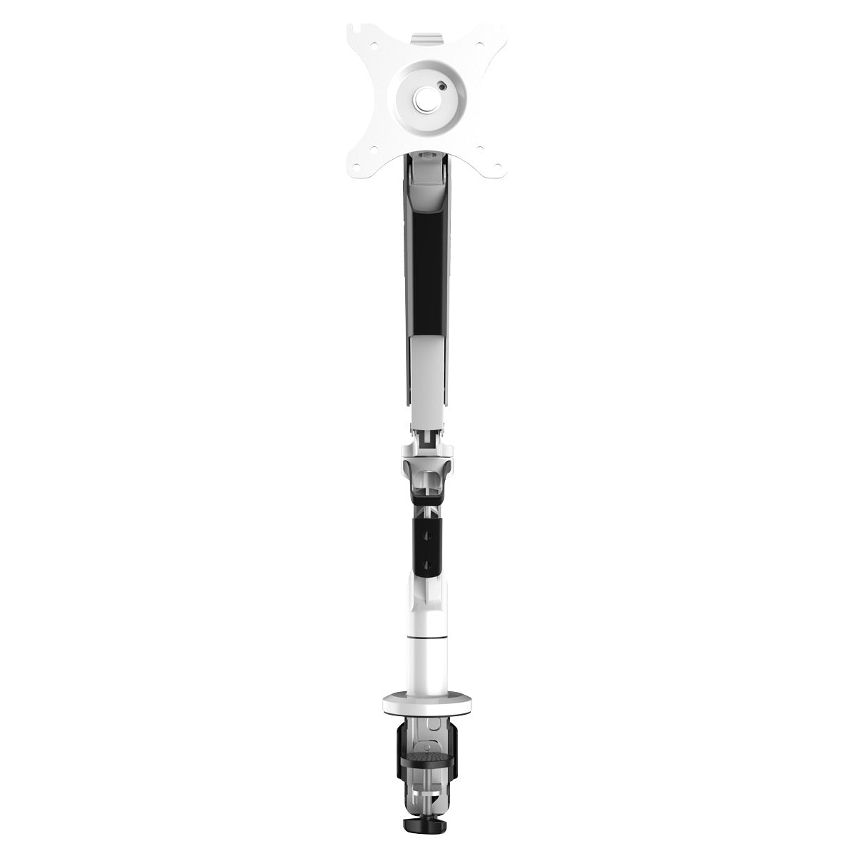 Dellonda Adjustable Single Monitor Arm with 360° Rotation - White DH26