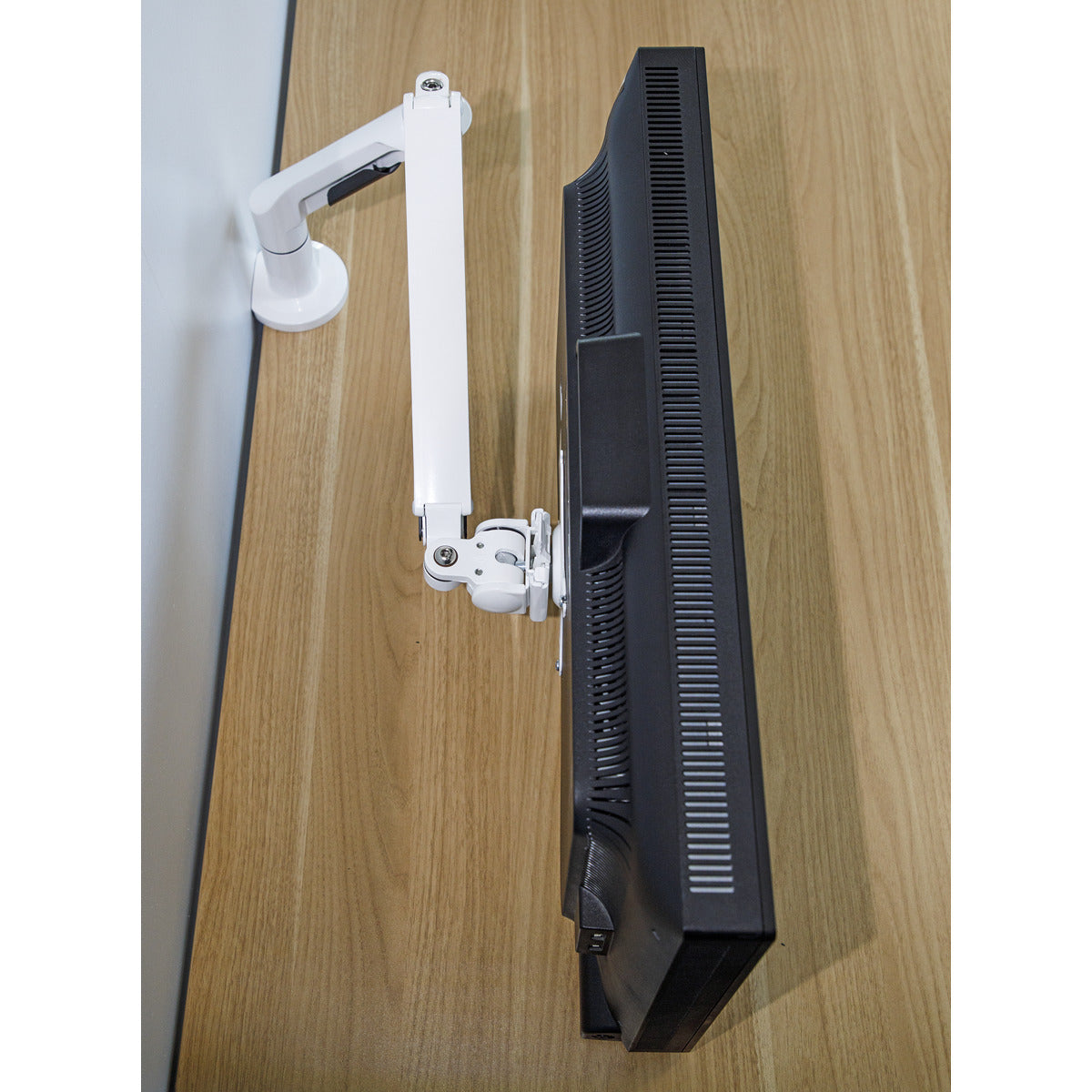 Dellonda Adjustable Single Monitor Arm with 360° Rotation - White DH26