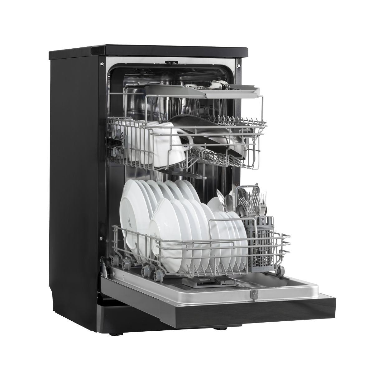 Baridi Slimline Freestanding Dishwasher 45cm Wide 10 Place Settings - Black - Image 9