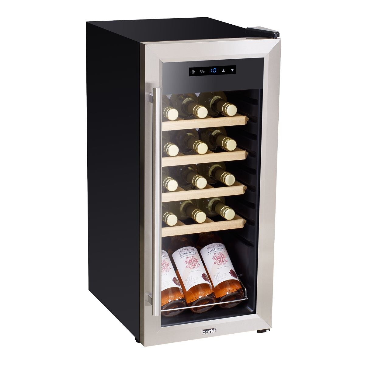 Baridi 18 Bottle Wine Fridge & Cooler - Stainless Steel - Image 2