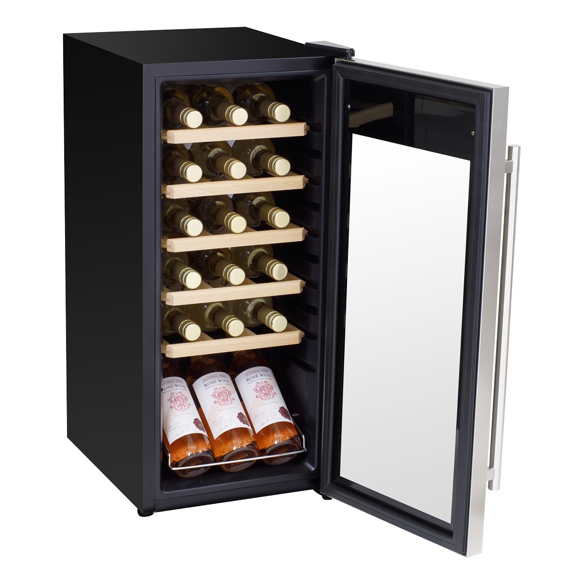 Baridi 18 Bottle Wine Fridge & Cooler - Stainless Steel - Image 6