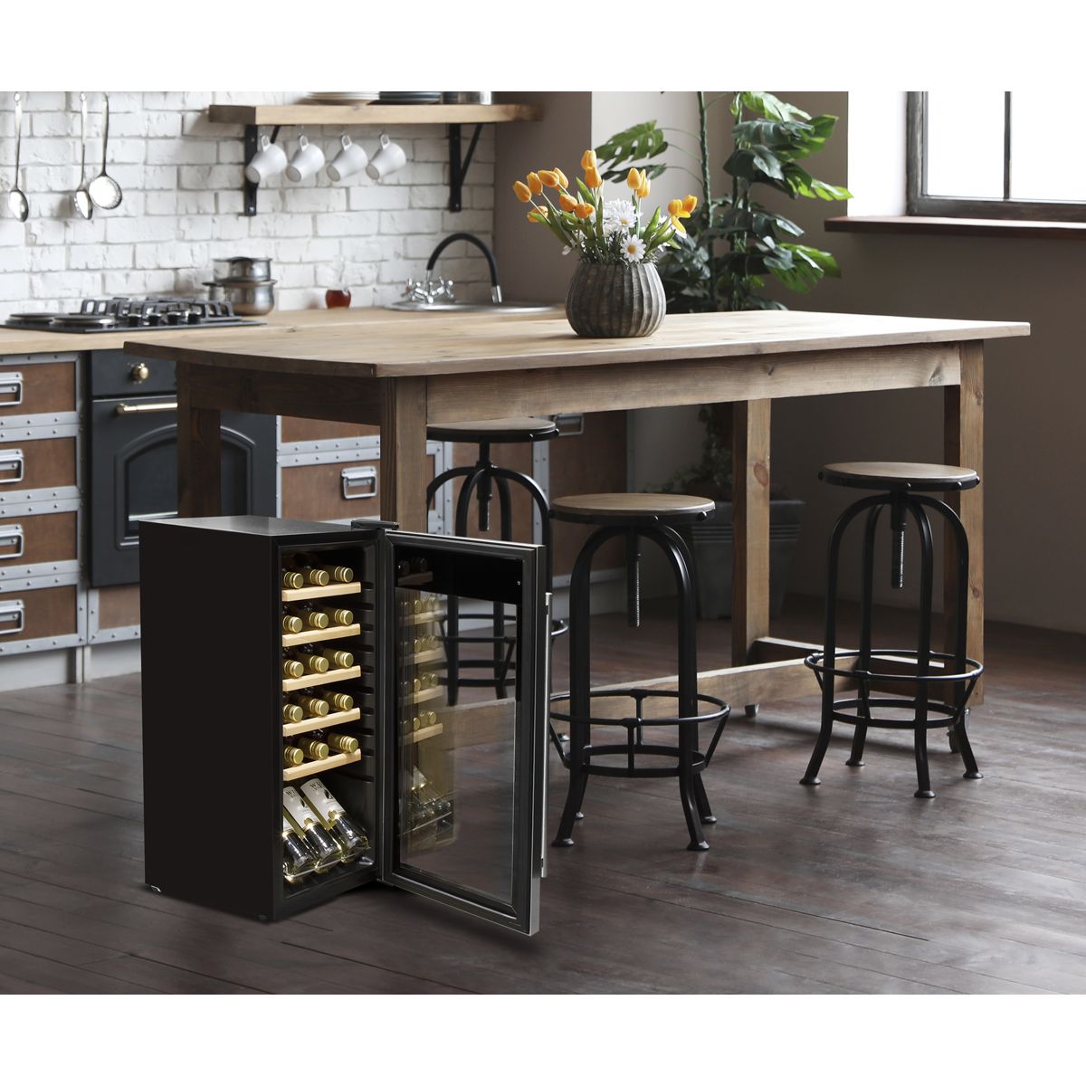 Baridi 18 Bottle Wine Fridge & Cooler - Stainless Steel - Image 9