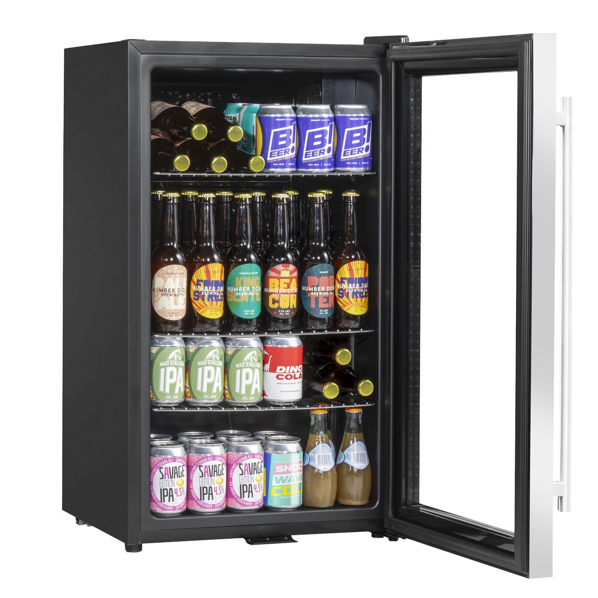 Baridi Wine, Beer & Drinks Fridge 85L Capacity - Stainless Steel - Image 7