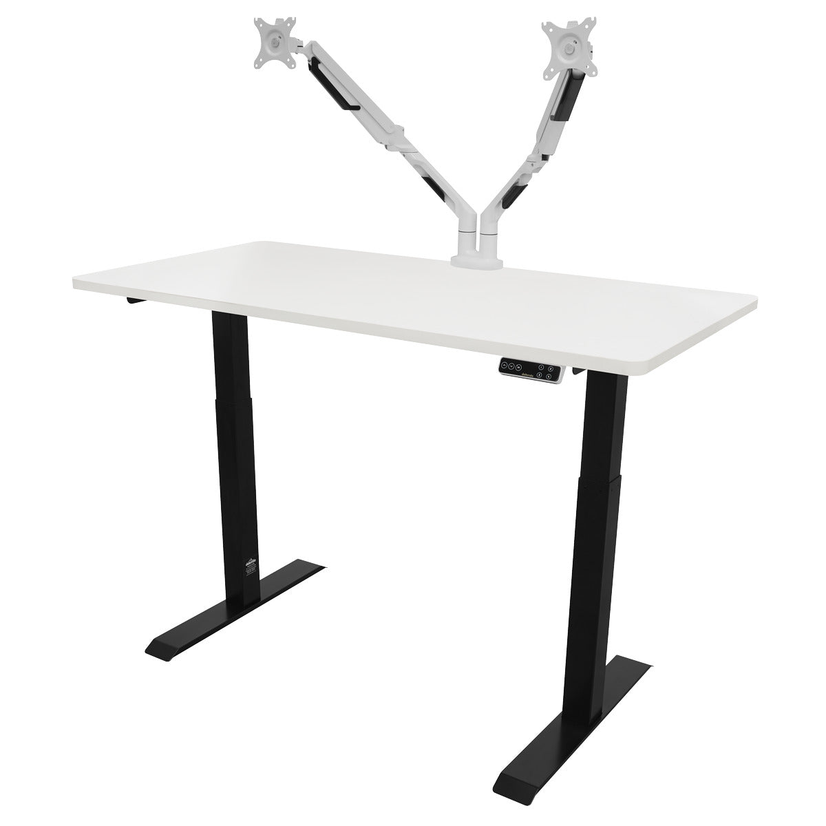 Dellonda White Electric Height Adjustable Standing Desk, 1400 x 700mm Dual Motor 100kg DH32