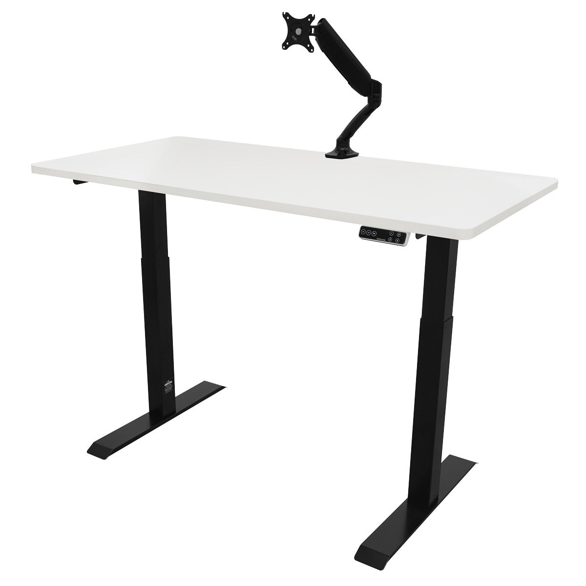 Dellonda White Electric Height Adjustable Standing Desk, 1400 x 700mm Dual Motor 100kg DH32