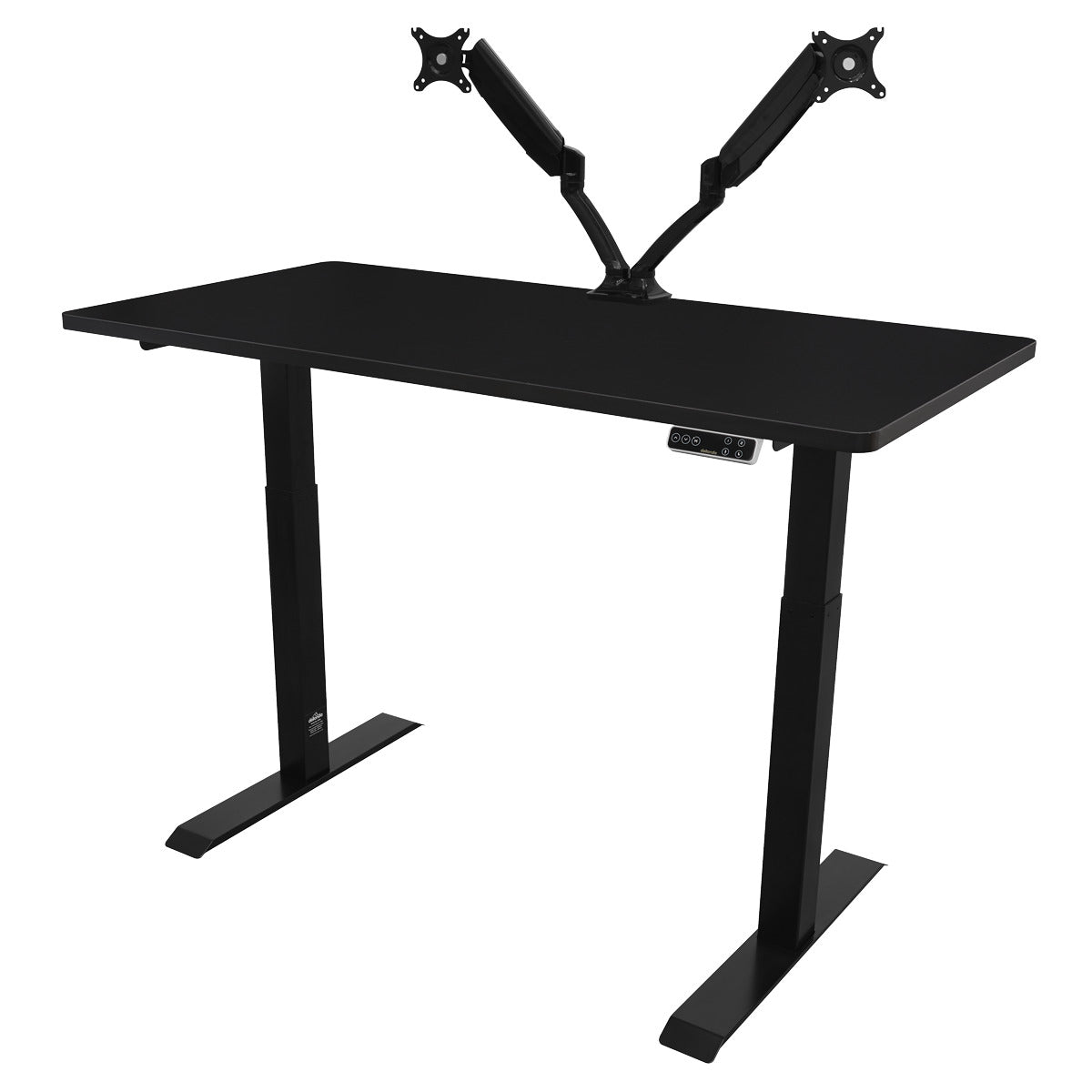 Dellonda Black Electric Height Adjustable Standing Desk, 1400 x 700mm Dual Motor 100kg DH34