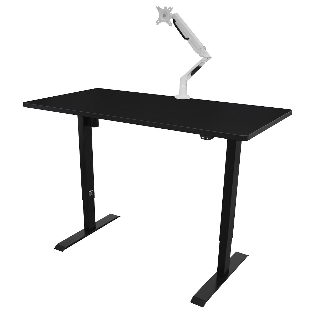 Dellonda Single Motor Ultra-Quiet Adjustable-Height Electric Sit/Stand Desk - Black Desktop DH38