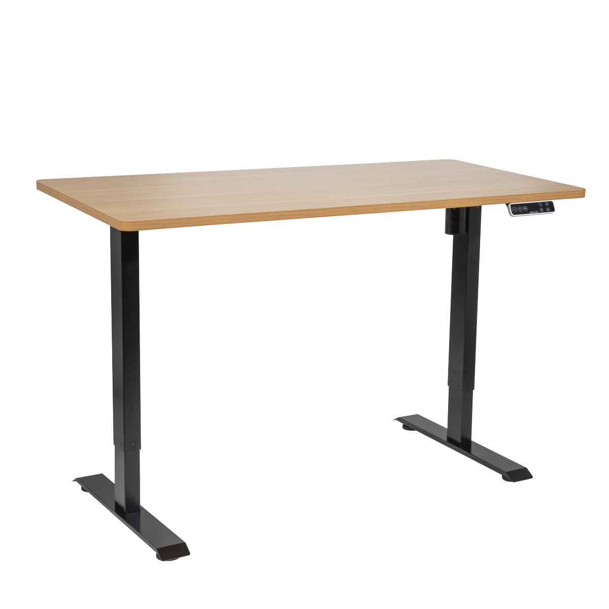 Dellonda Oak Electric Adjustable-Height Standing Desk with Memory, Quiet & Fast 1400 x 700mm DH41