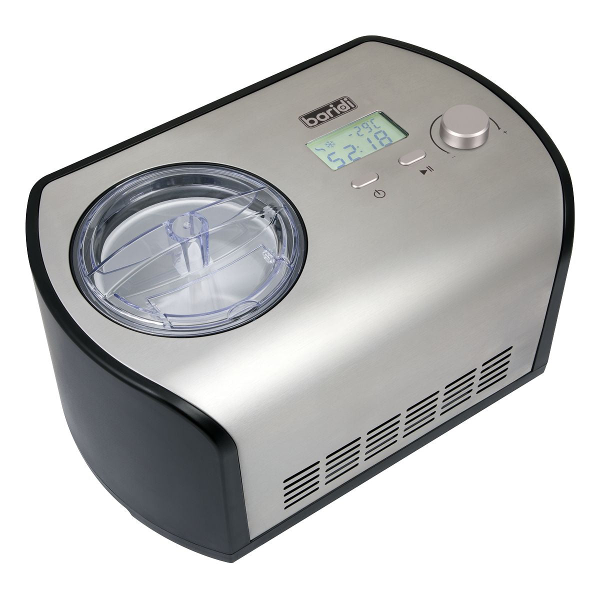 Baridi Ice Cream Maker with Fast Freeze 1.2L Capacity - Stainless Steel - Image 1