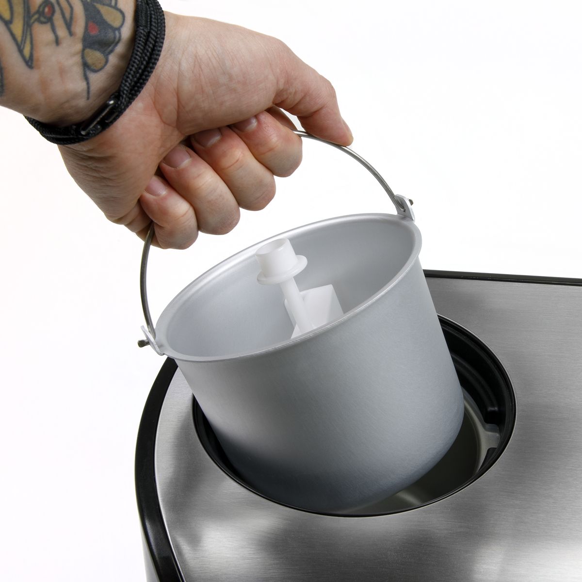 Baridi Ice Cream Maker with Fast Freeze 1.2L Capacity - Stainless Steel - Image 5