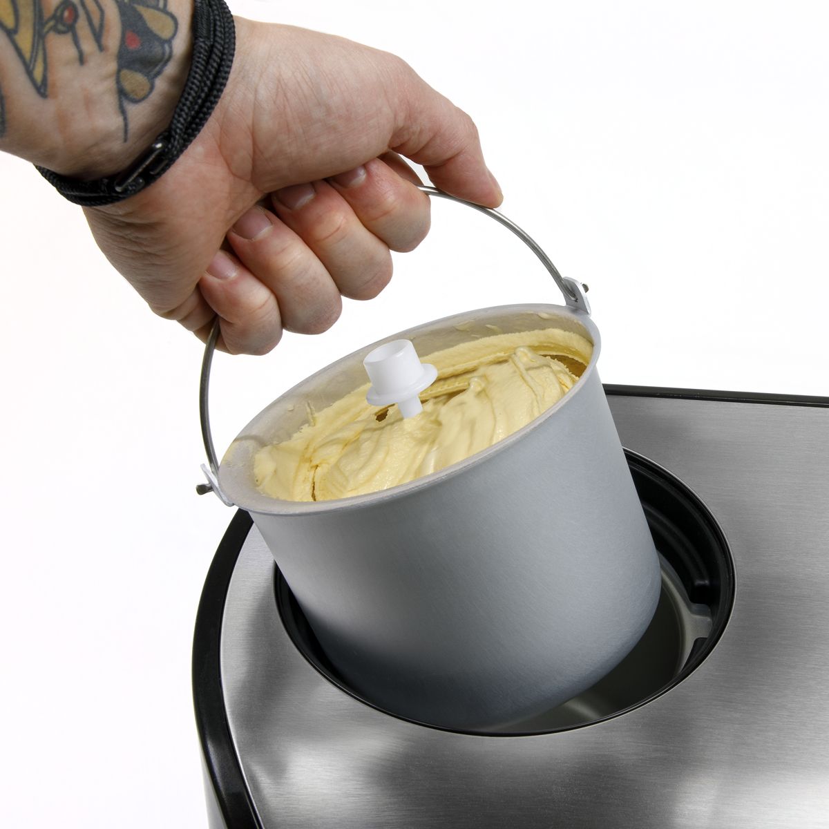 Baridi Ice Cream Maker with Fast Freeze 1.2L Capacity - Stainless Steel - Image 6