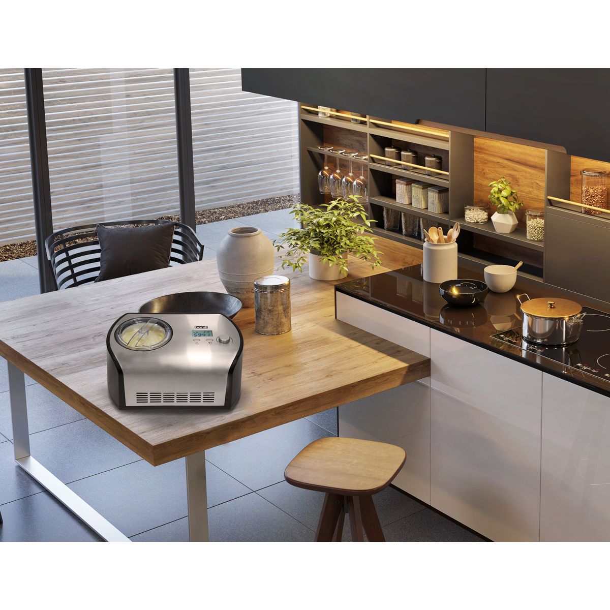 Baridi Ice Cream Maker with Fast Freeze 1.2L Capacity - Stainless Steel - Image 8