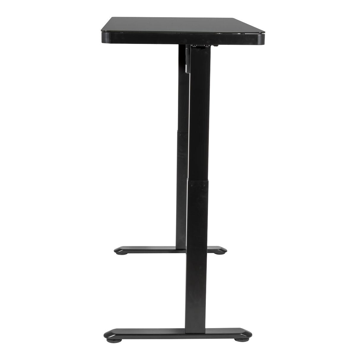 Dellonda Ultra-Quiet Electric Desk with Control Panel, USB Port & Drawer - Black Desktop - Image 8