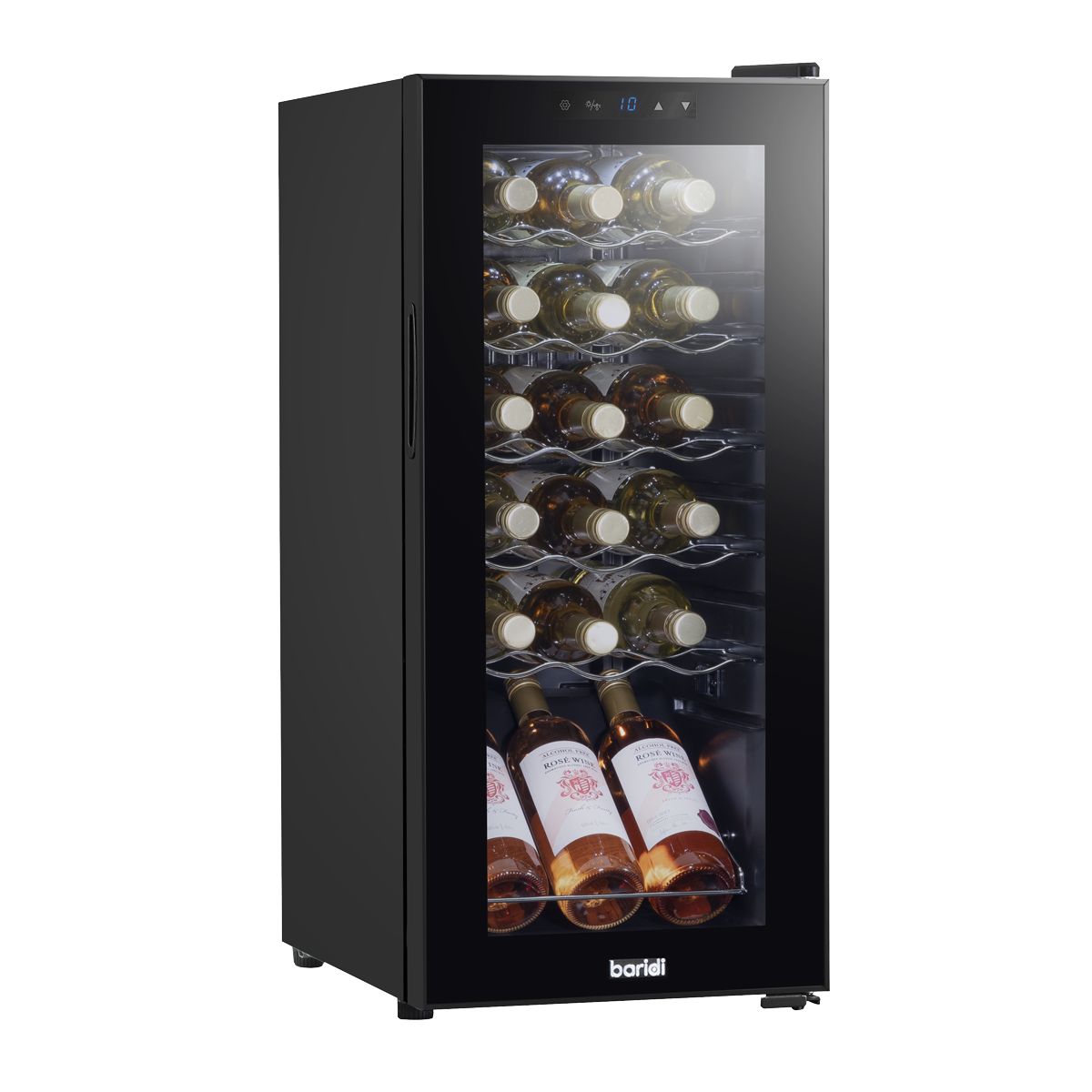 Baridi 18 Bottle Wine Fridge & Cooler - Black - Image 1