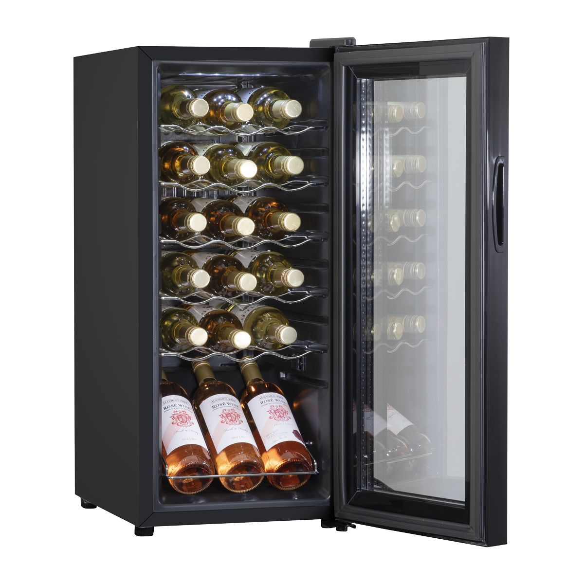 Baridi 18 Bottle Wine Fridge & Cooler - Black - Image 5