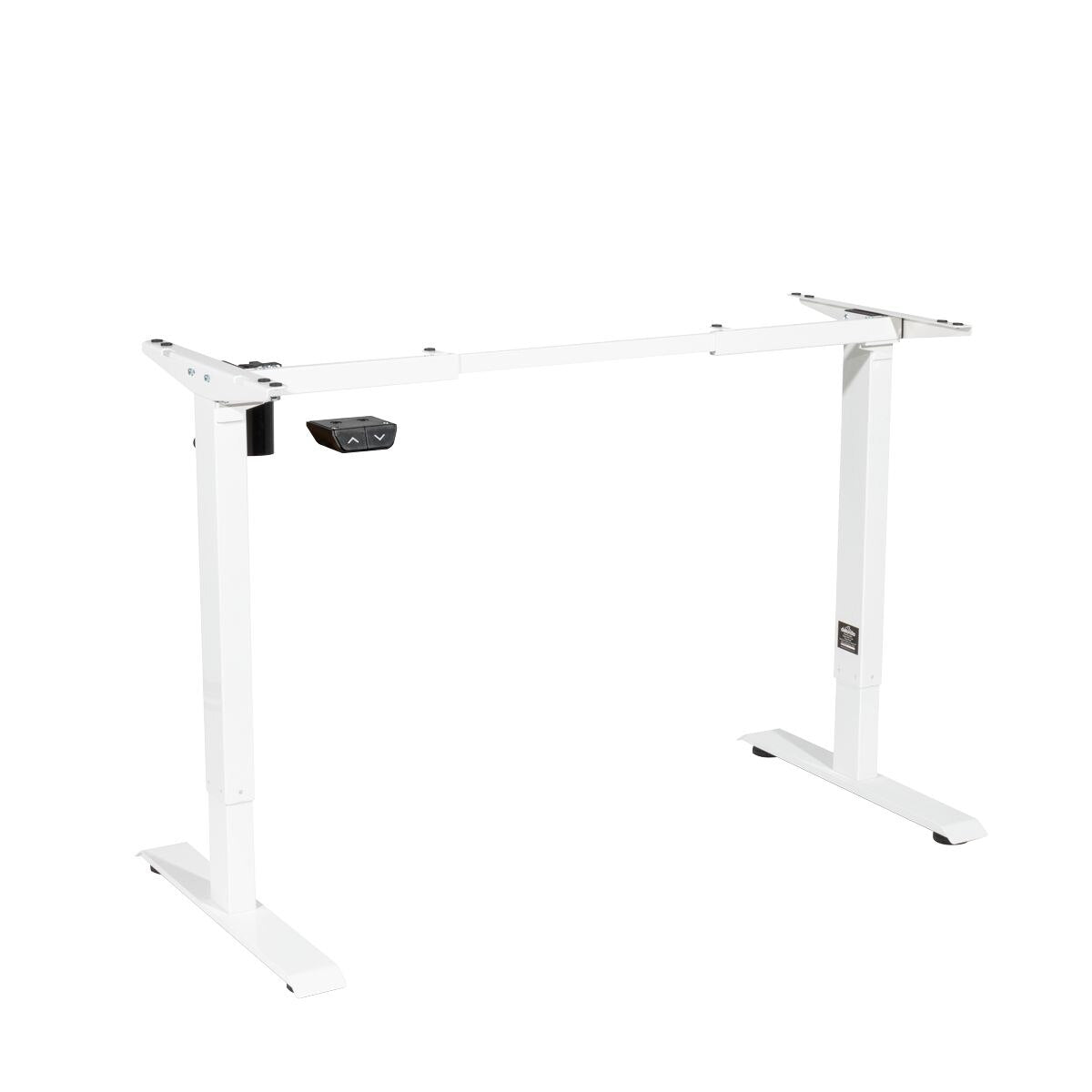 Dellonda Single Motor Ultra-Quiet Adjustable-Height Desk Frame 70kg Capacity - White - Image 1