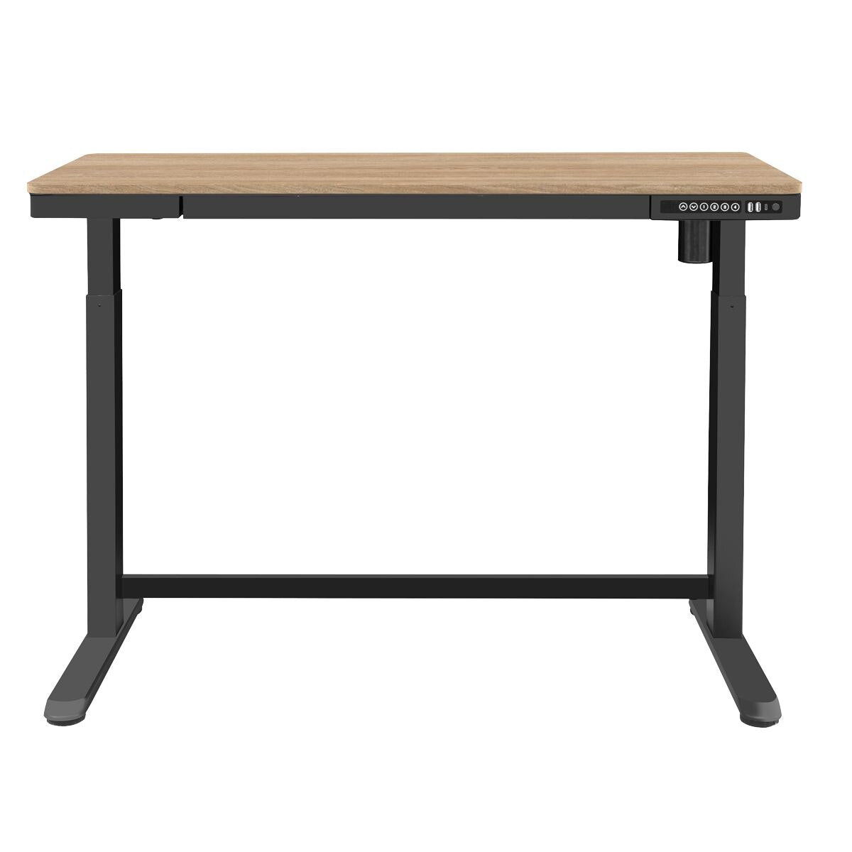 Dellonda Ultra-Quiet Electric Desk with Control Panel, USB Port & Drawer - Oak Desktop - Image 6