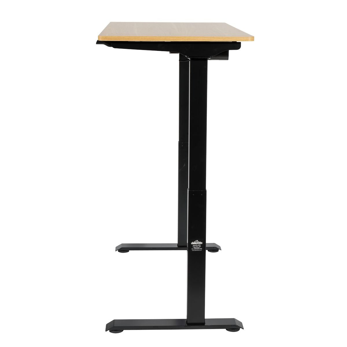 Dellonda Single Motor Ultra-Quiet Adjustable-Height Electric Sit/Stand Desk - Oak Desktop - Image 3