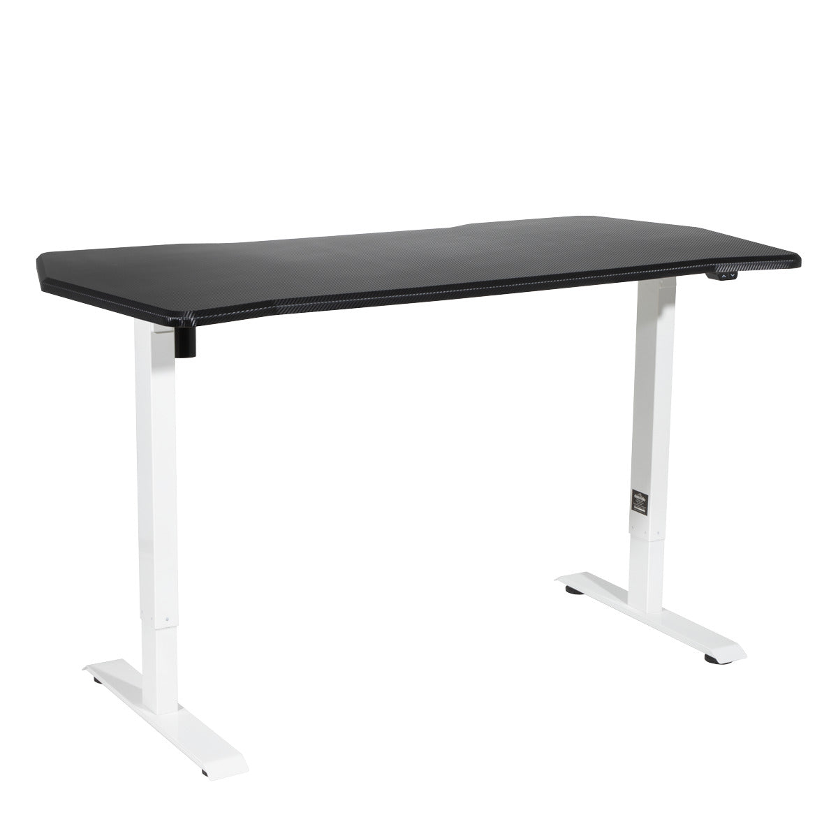 Dellonda Single Motor Ultra-Quiet Adjustable-Height Electric Sit/Stand Desk - Carbon Fibre Effect Desktop DH70