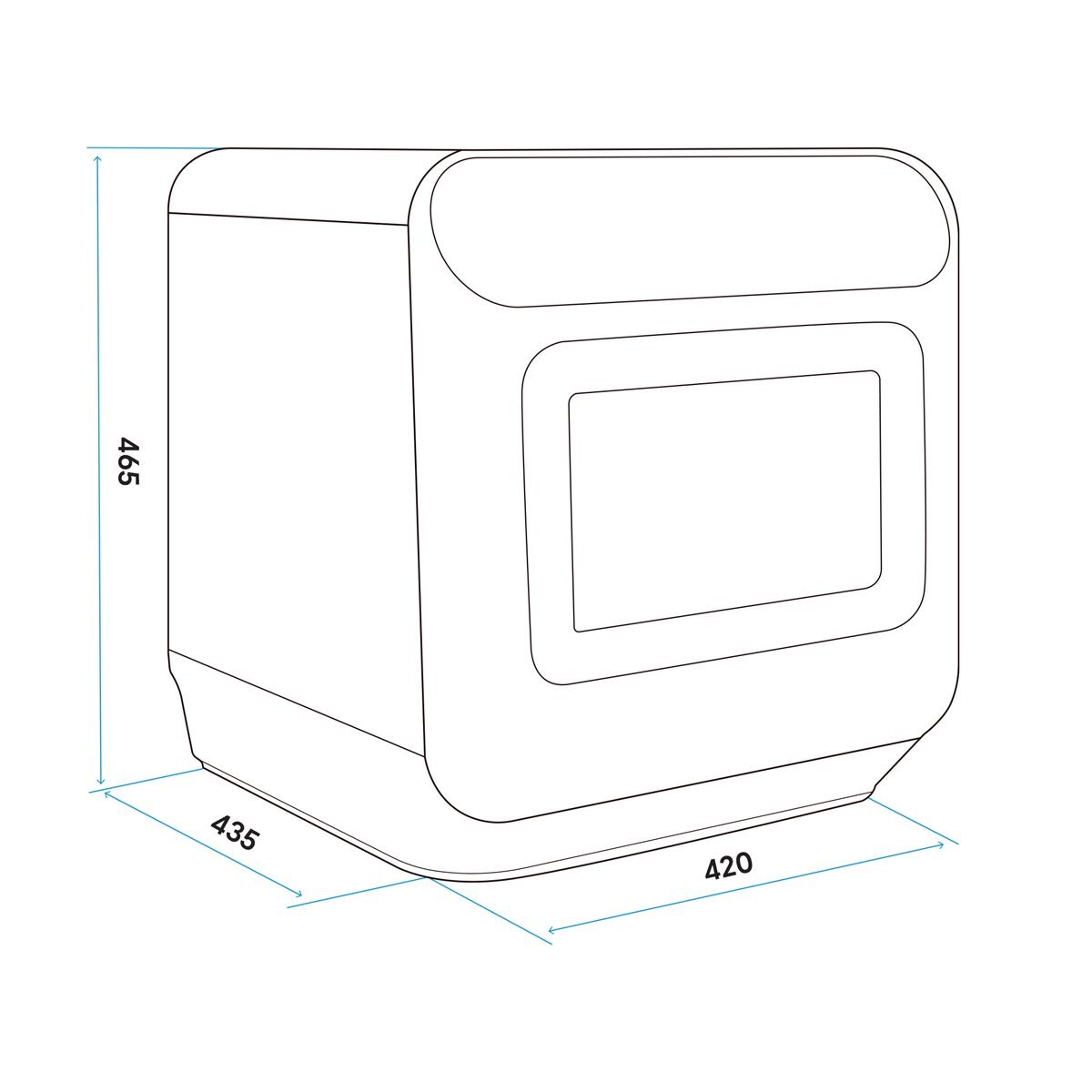 Baridi Tabletop Dishwasher 3 Place Settings 6L Capacity - Image 8