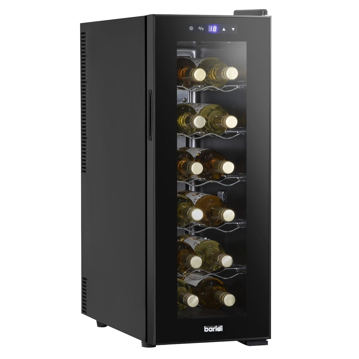 Baridi 12 Bottle Wine Fridge & Cooler - Black - Image 1