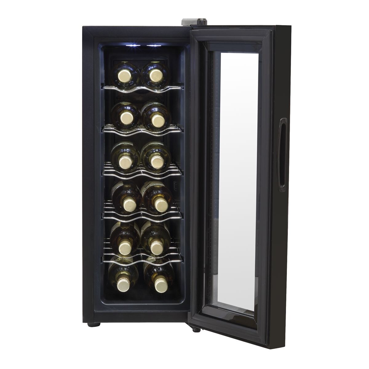 Baridi 12 Bottle Wine Fridge & Cooler - Black - Image 4