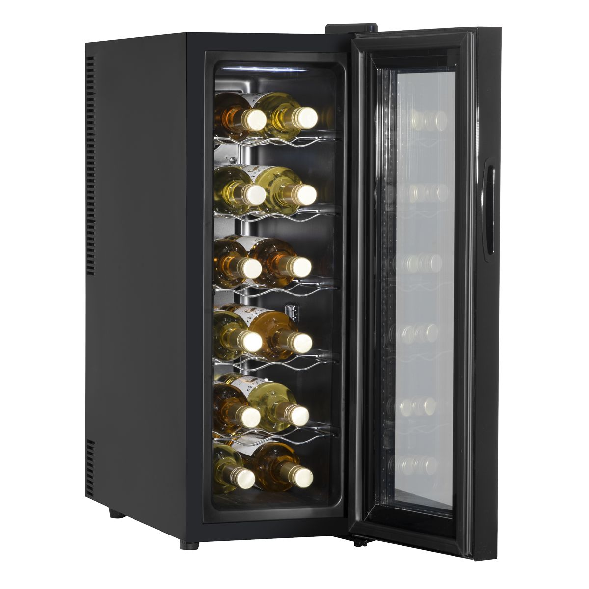 Baridi 12 Bottle Wine Fridge & Cooler - Black - Image 7