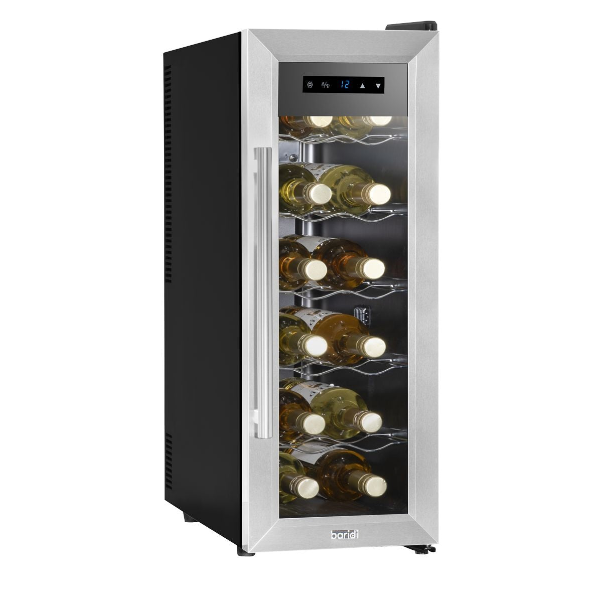 Baridi 12 Bottle Wine Fridge & Cooler - Stainless Steel - Image 1