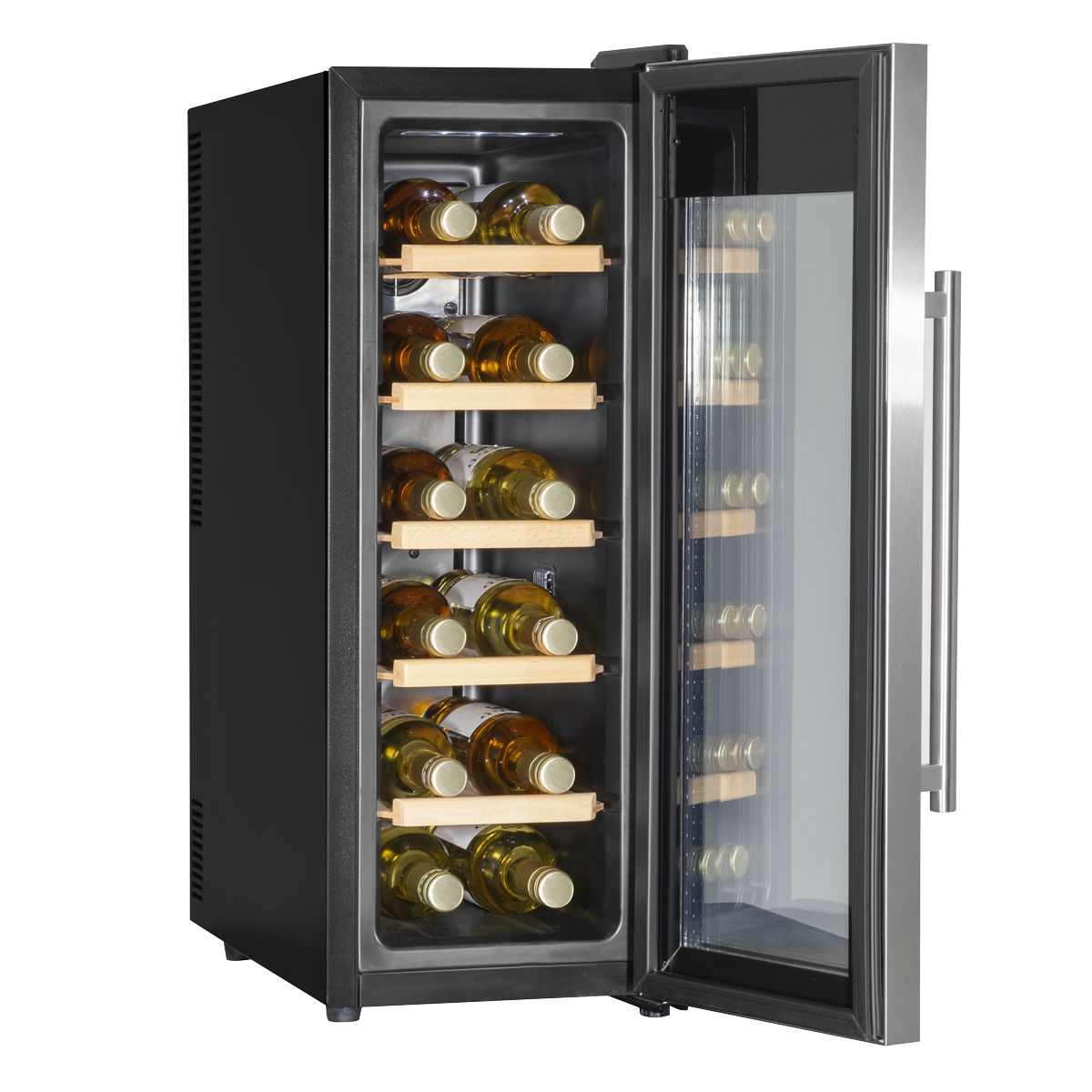 Baridi 12 Bottle Wine Fridge & Cooler - Stainless Steel - Image 2
